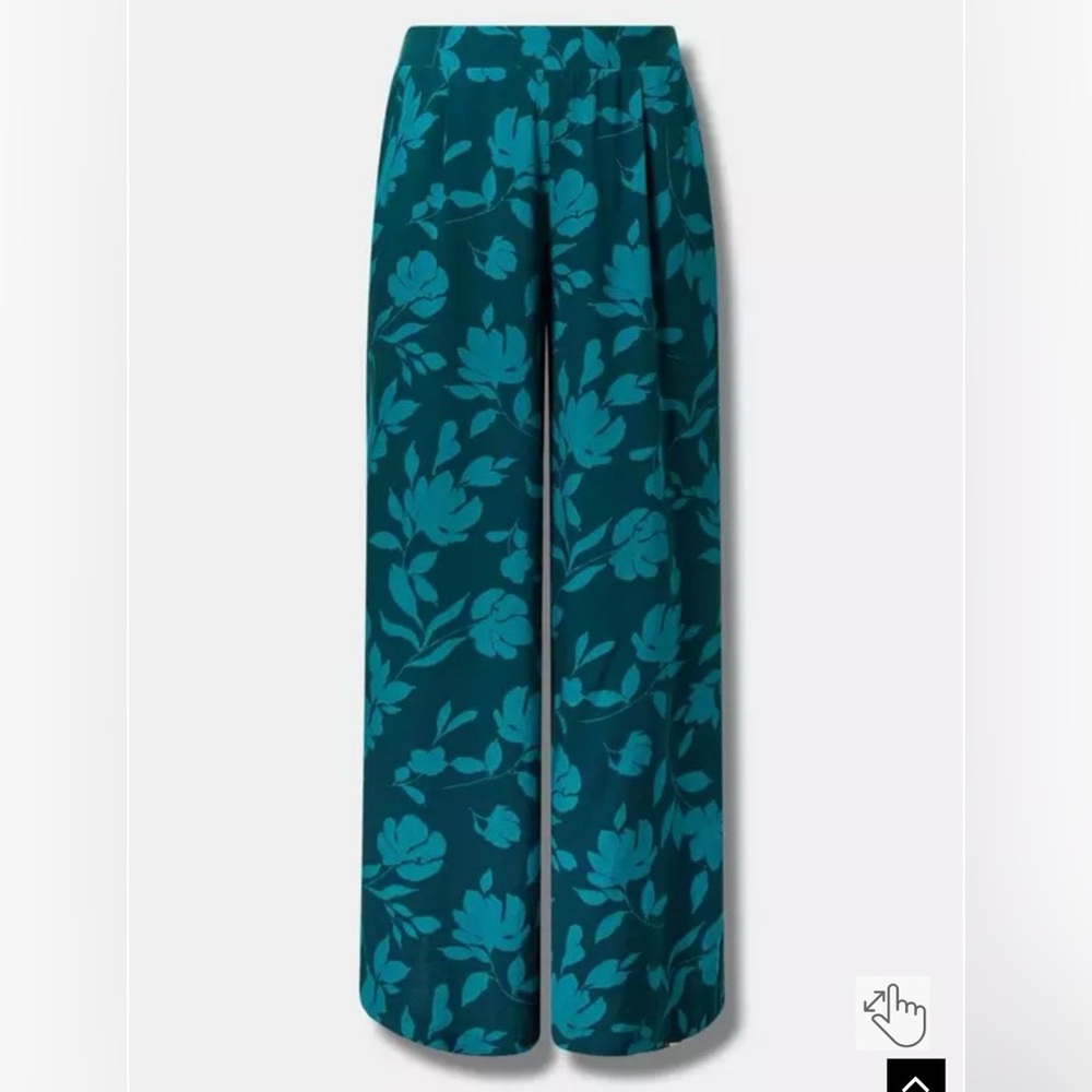 Torrid High-Rise Pull-On Challis Wide Leg Pant - Picture 11 of 11